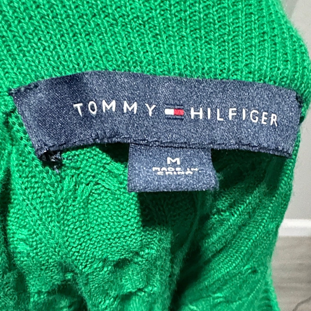 Tommy Hilfiger Green Cable Knit Sweater - Picture 5 of 5